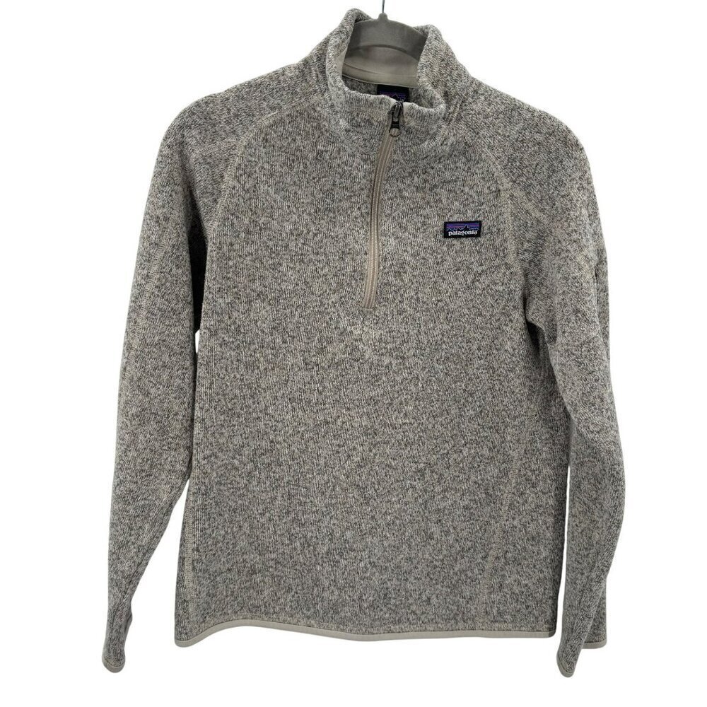 Patagonia Heather Grey Better Sweater 1/4 Zip Pullover Kids XXL 16-18 Warm